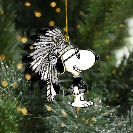 Las Vegas Football Team Raiders Flat Christmas Ornament Fan Xmas Ornament Gift