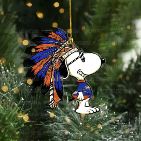 Denver Football Team Broncos Flat Christmas Ornament Fan Xmas Ornament Gift