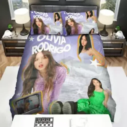Olivia Rodrigo In Colourful Edit Bedding Sets