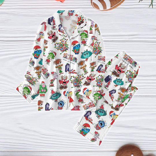 Its Ok To Feel All The Feels Pajamas, Disney Inside Out 2 Pajamas Set, Anxiety Joy Anger Shirt, Mental Health Gift, Disney Pixar Gift