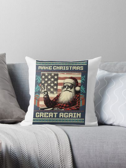 Make Christmas Great Again Trump Ugly Christmas Shirt BOYS Essential T-Shirt Pillow