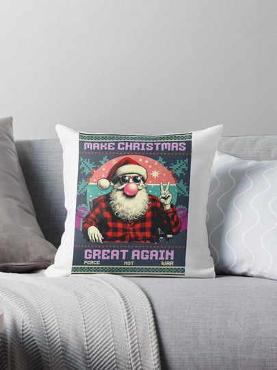 Make Christmas Great Again Trump Ugly Christmas Shirt GIRLS Essential T-Shirt Pillow