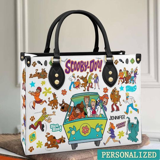 Scooby Doo Leather Handbag, Scooby Dog Bag, Leather Shoulder Bag