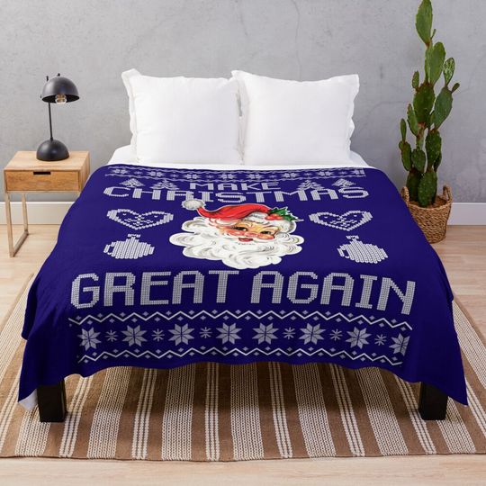 Make Christmas Great Again Throw Blanket