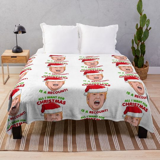 TRUMP: All I want for Christmas is a Recount Throw Blanket