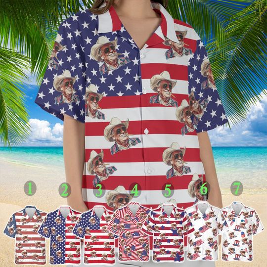 President Trump Election Make 4th July Great Again Hawaiian Shirt, Independence Day, Cool Patriotic America July Fourth Button Up Shirt