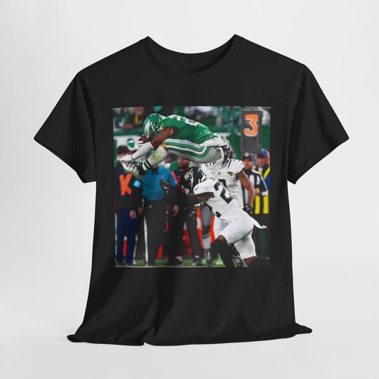 Saquon Barkley Hurdle Shirt, Football Tee, Eagles Shirt, Philadelphia Fan Apparel, Sports Fan Gift