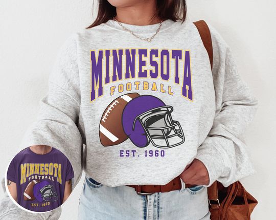 Vintage Minnesota Football Sweatshirt, The Vikes Sweatshirt, Vintage Minnesota Crewneck, Viking Sweatshirt, Minnesota Fan Gift
