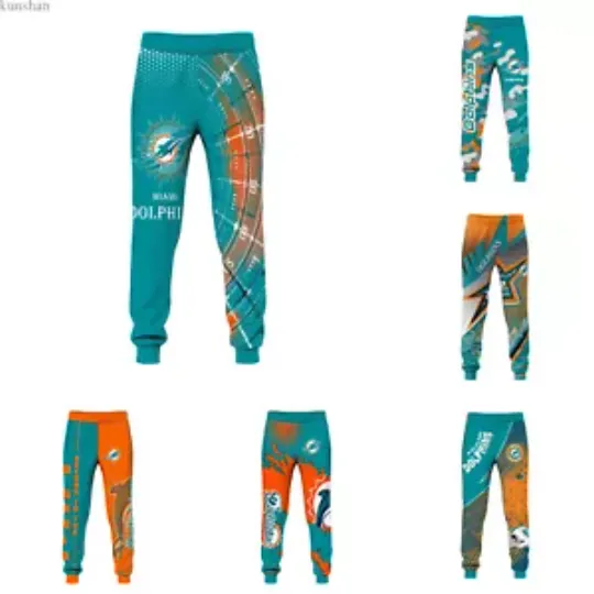 Miami Dolphins Athletic  Joggers | Football Pants | Winter Pants