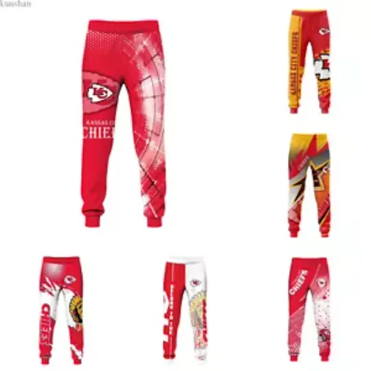 Kansas City Chiefs Athletic  Joggers | Football Pants | Winter Pants
