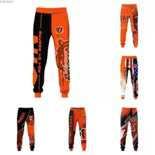 Cincinnati Bengals Athletic  Joggers | Football Pants | Winter Pants