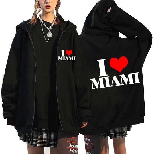 English letters print Fashion around Harajuku print men and women sweater hooded zipper