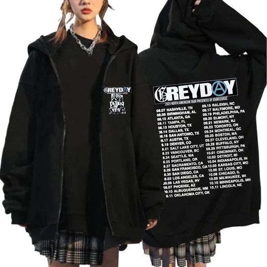 Suicideboys Grey Day 2024 Tour Zipper Hoodies