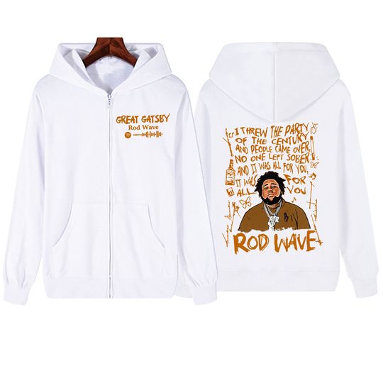 Rod WaveDouble Sided Zipper Hoodie | Unisex Zip Up Jacket