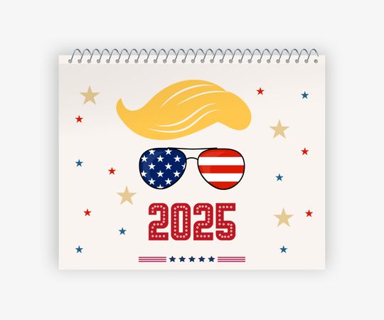 Trump 2025 Presidential Calendar / political Christmas gift for dad mom / republican merch / 2025 wall calendar / Trump merch president