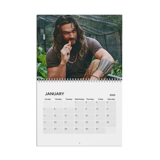 Jason Momoa 2025 Calendar | Photo Wall Calendar 2025 | Jason Momoa Fan Gift | Gift For Daughter | Secret Santa| Christmas Gift Exchange