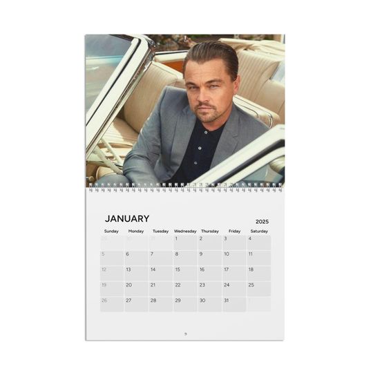 Leonardo DiCaprio 2025 Calendar | Photo Wall Calendar 2025 | DiCaprio Gift | Gift For Daughter | Secret Santa Gift |Christmas Gift Exchange