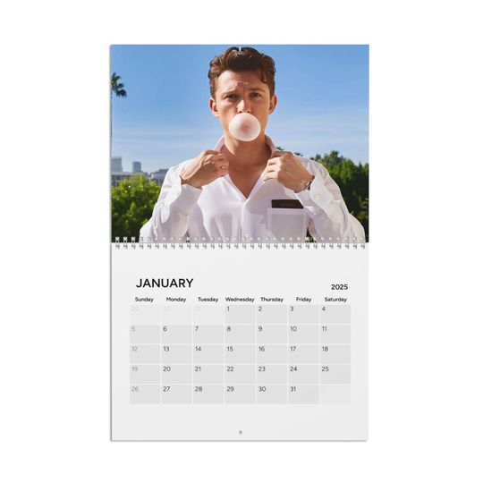 Tom Holland 2025 Calendar | Photo Wall Calendar 2025 | Tom Holland Gift | Gift For Daughter | Secret Santa Gift | Christmas Gift Exchange