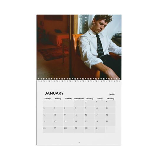 Austin Butler 2025 Calendar | Wall Calendar 2025 | Austin Butler Gift | Christmas Gift Exchange | Photo Calendar | Celebrity Calendar