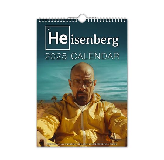 Heisenberg - 2025 Wall Calendar // Christmas / Birthday / Gift Idea / Present / Novelty / Humour / Secret Santa / The Calendar King