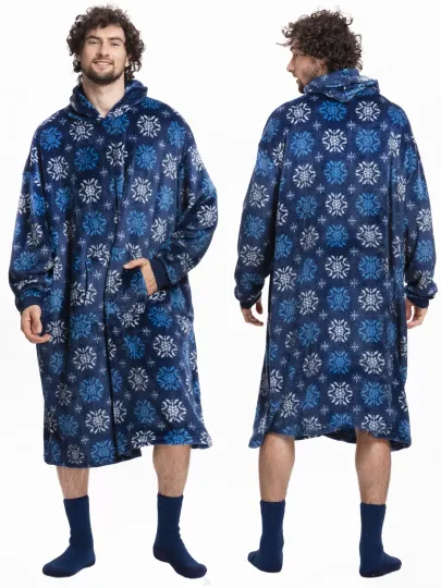 Mad Dog Wearable Fleece Blanket Hoodie, Christmas Matching Family Sets with L...