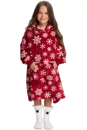 Mad Dog Wearable Fleece Blanket Hoodie, Christmas Matching Family Sets with L...