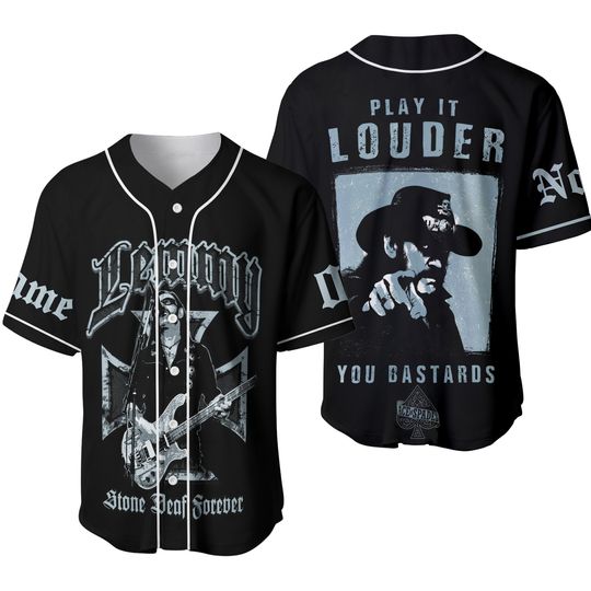 Personalized Motorhead Stone Deaf Forever! Lemmy Baseball Jersey Shirt