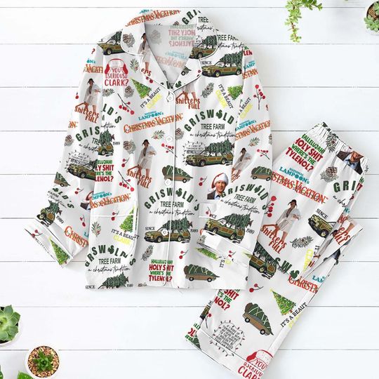 Griswold Christmas Pajamas Set, National Lampoon's Holiday Pajamas, Christmas Tree Farm Shirt, Family Pajamas, Xmas Sleepwear