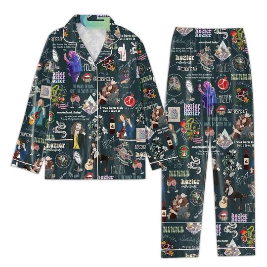 Discover Hozier I Was Born Sick But I Love It Pajamas Set, Merry Christmas Pajamas Set