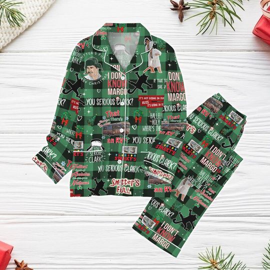 You Serious Clark Pajamas Set, National Lampoons Xmas Pajamas, Griswold Tree Farm Pajamas, Clark Griswold Pajamas, Christmas Movie Gift