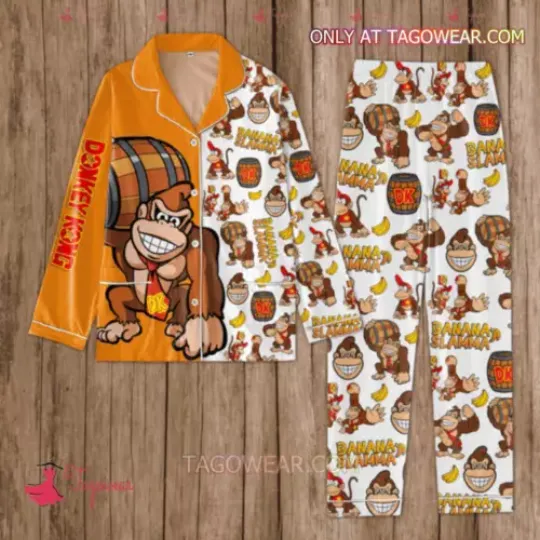 Donkey Kong Banana Slamma Men Women’s Pajamas Set
