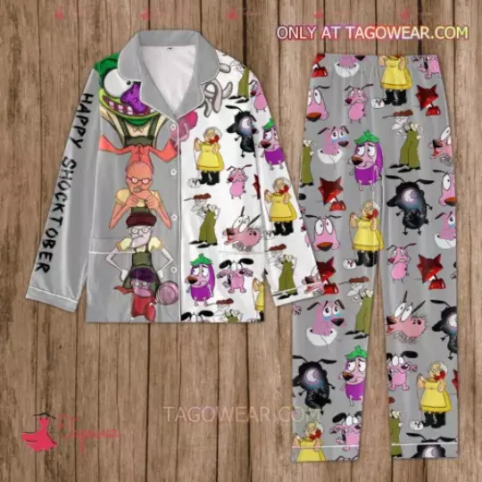 Courage The Cowardly Dog Happy Shocktober Men Women’s Pajamas Set