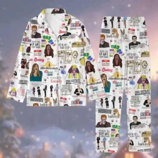 Christmas Modern Family Pajamas Set, Phil Dunphy Shirt, Tv Show Funny Pajamas