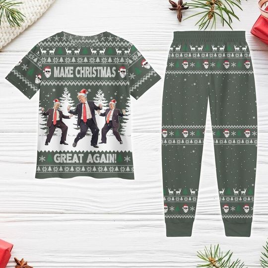 Donald Trump Christmas Pajamas, Trump Make Christmas Great Again Shirt, Trump President Shirt, Trump Vote Election Xmas Pajamas