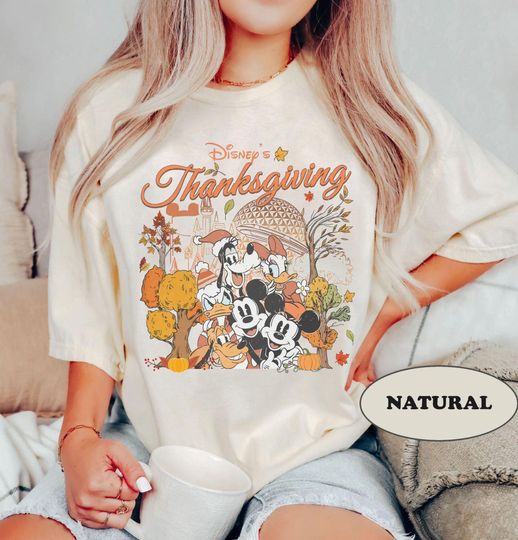 Vintage Disney Thanksgiving Shirt, Mickey And Friends Thanksgiving Tshirt, Pumpkin Spice Season, Cute Fall Shirts, WDW Disneyland Fall Vibes