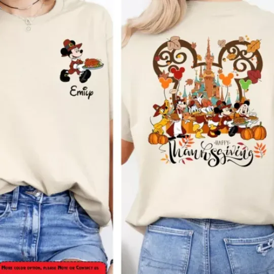 Customs 2024 Disney Mickey And Friends Thanksgiving,Disney Family Matching Shirt