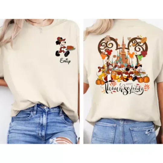 Disney Mickey And Friends Thanksgiving Shirt, Disney Family Thanksgiving Shirt