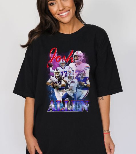 Josh Allen Vintage Retro Style Bootleg T Shirt