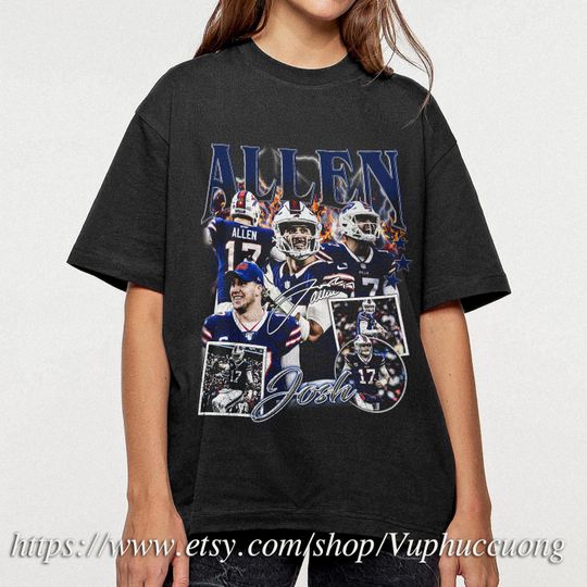 Vintage Josh Allen Shirt, Football shirt, Classic 90s Graphic Tee