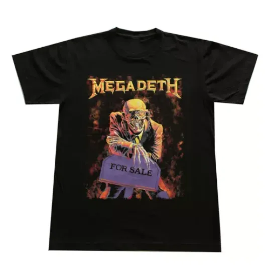 Vintage MEGADETH Metal Rock Band Tour Black T-shirt