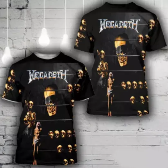 Megadeth Skull shirt 3d - ALL size shirt 3d, cute color 3d