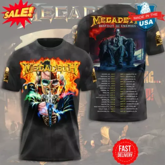 Megadeth 3D Shirt Gift For Fan New 2024