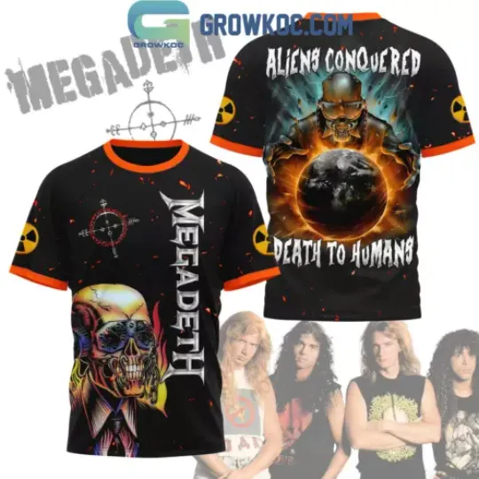 Megadeth Aliens Conquered Death To Humans 3D T-Shirt