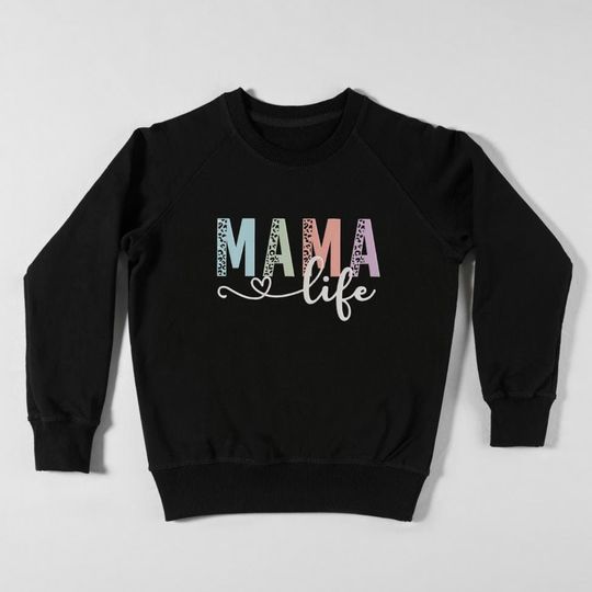 Embroidery Mama Life Sweater, Embroidered Mom Sweater, Embroidery Mom Sweater, Mama Life Sweater, Sweater for Mom, Gift for Mom, Mom Sweater