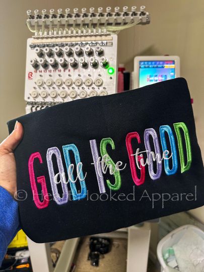 God Is good all the time, embroidered sweatshirt, religious, Christian, trendy