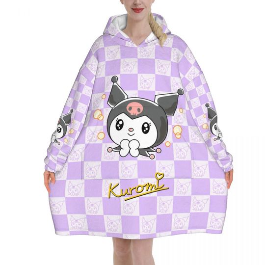 Cute Sanrio Kuromi Blanket Hoodie