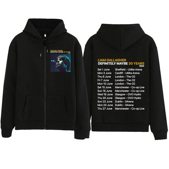 Liam Gallagher 2024  Zip-up Hoodie Gift For Fans