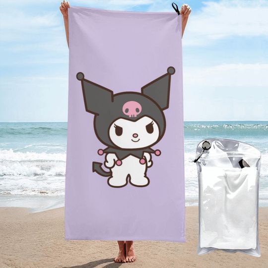 Sanrio Kuromi Towel for Beach New Summer Water Absorbing Towel