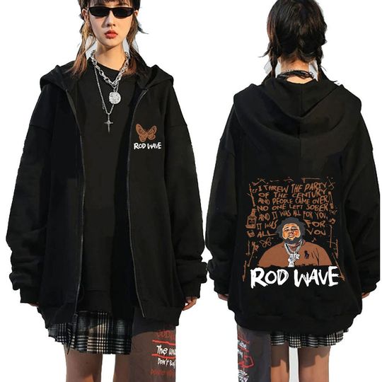 Rod Wave Nostalgia Butterfly Zipper Hoodies