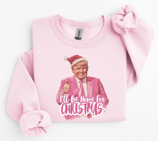 Trump Christmas Shirt, Make Christmas Great Again Trump Sweatshirt, Trump Christmas Sweater Womens, Funny Trump Gift, Pink Trump Santa Shirt